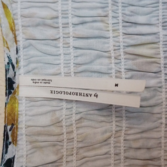 Anthropologie The Peregrine Floral Midi Dress SZ M Button Up Ruffle Sleeve NWOT - Picture 3 of 16